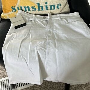 Calvin Klein White Denim Mini